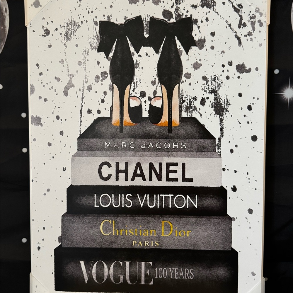 NWT-Elegant Luxe Illustration Art Print Solid Wood